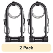 2 pack Kryptonite Level 5 14 mm U-Lock Bicycle Lock with Looped Bike Security Cable