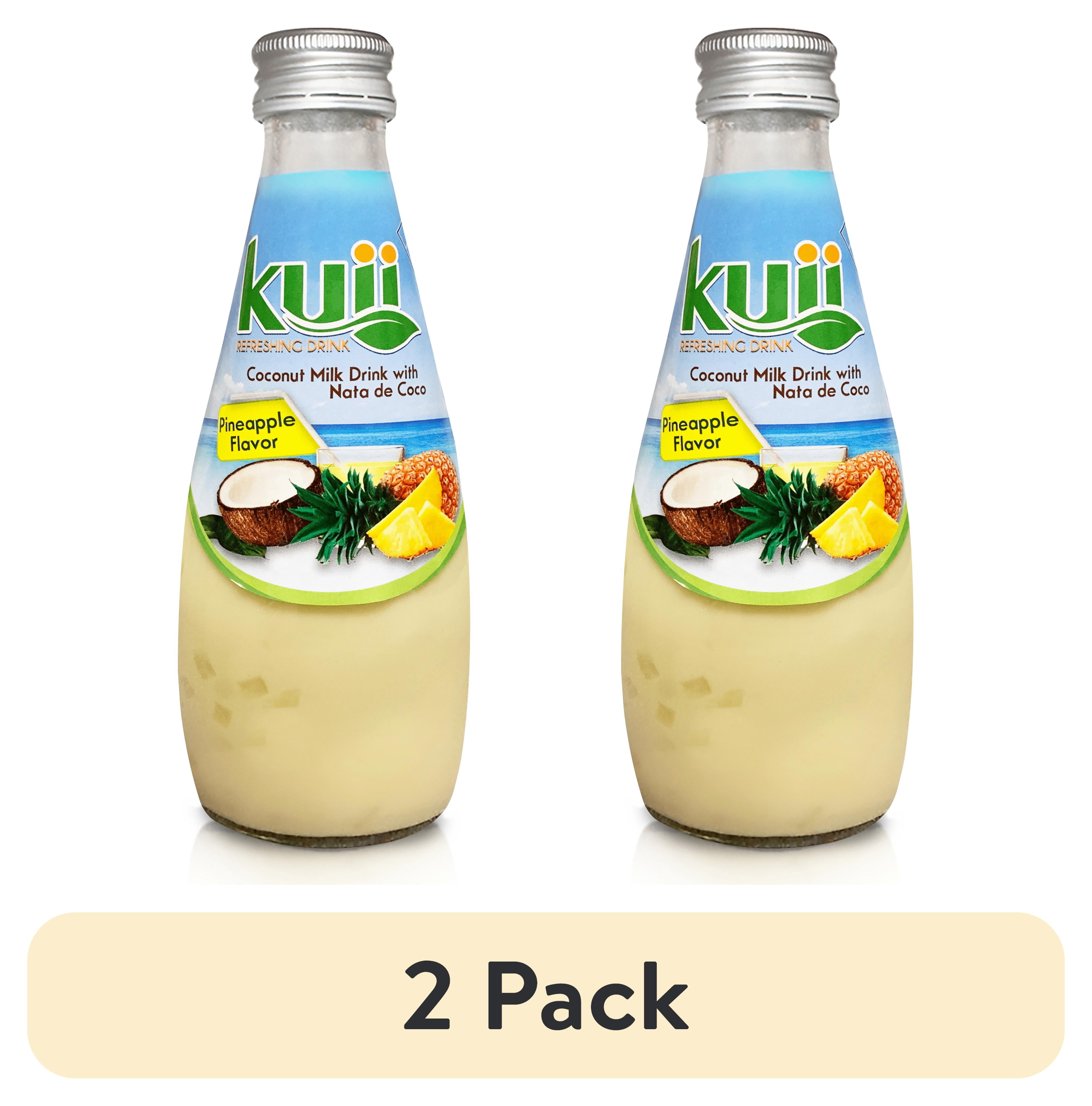 (2 pack) Kuii Drinks Coconut Milk with Nata de Coco, Pineapple, 290mL