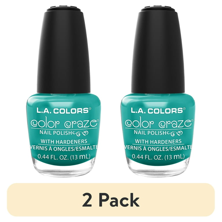 2 pack) L.A. COLORS Color Craze Nail Poish, Atomic, 0.44 fl oz