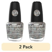 (2 pack) L.A. COLORS Color Craze Nail Polish, Glitter Bomb, 0.44 fl oz