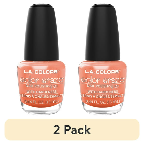 (2 pack) L.A. COLORS Color Craze Nail Polish, Melancholy, 0.44 fl oz