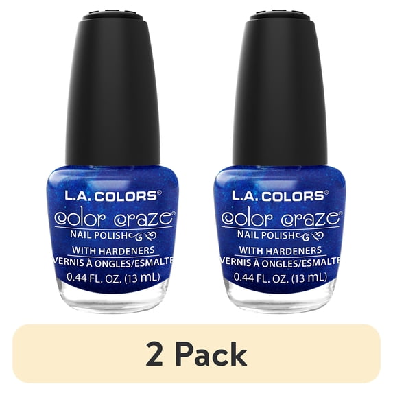 (2 pack) L.A. COLORS Color Craze Wired Nail Polish, 0.44 fl oz, Chip-Resistant & Long-Lasting Shine