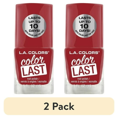 (2 pack) L.A. COLORS Color Last Nail Polish, Endless, 0.5 fl oz