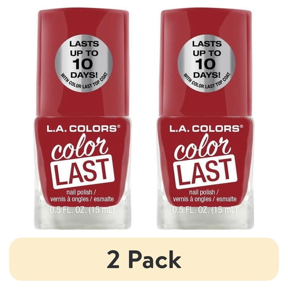 (2 pack) L.A. COLORS Color Last Nail Polish, Endless, 0.5 fl oz