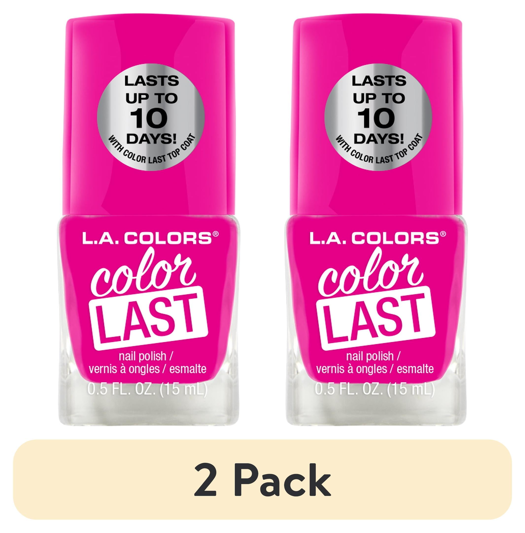 2 pack) L.A. COLORS Color Last Nail Polish, Family Ties, 0.5 fl oz