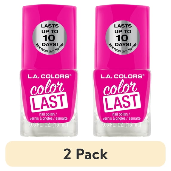 (2 pack) L.A. COLORS Color Last Nail Polish, Family Ties, 0.5 fl oz