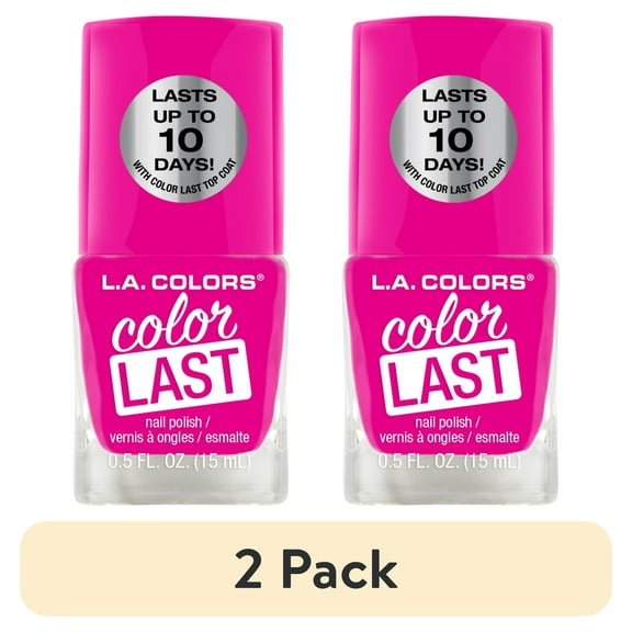 (2 pack) L.A. COLORS Color Last Nail Polish, Family Ties, 0.5 fl oz