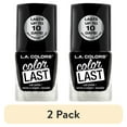 thumbnail image 1 of (2 pack) L.A. COLORS Color Last Nail Polish, Onyx, 0.5 fl oz, 1 of 8