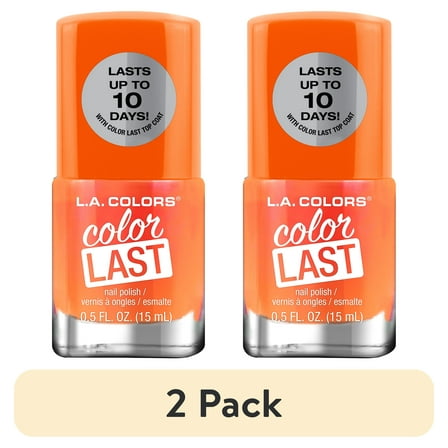 (2 pack) L.A. COLORS Color Last Nail Polish, Optimism, 0.50 fl oz