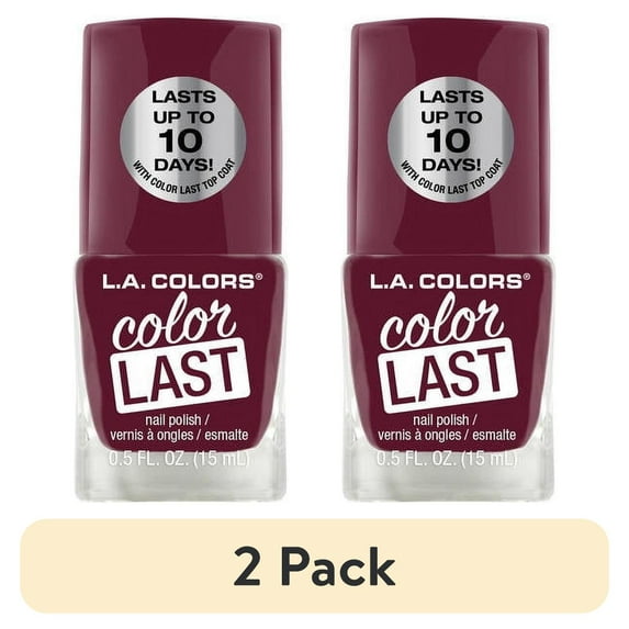 (2 pack) L.A. COLORS Color Last Nail Polish, Wisdom, 0.5 fl oz
