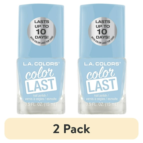(2 pack) L.A. COLORS ColorLast Nail Polish, Bubbles, 0.50 fl oz