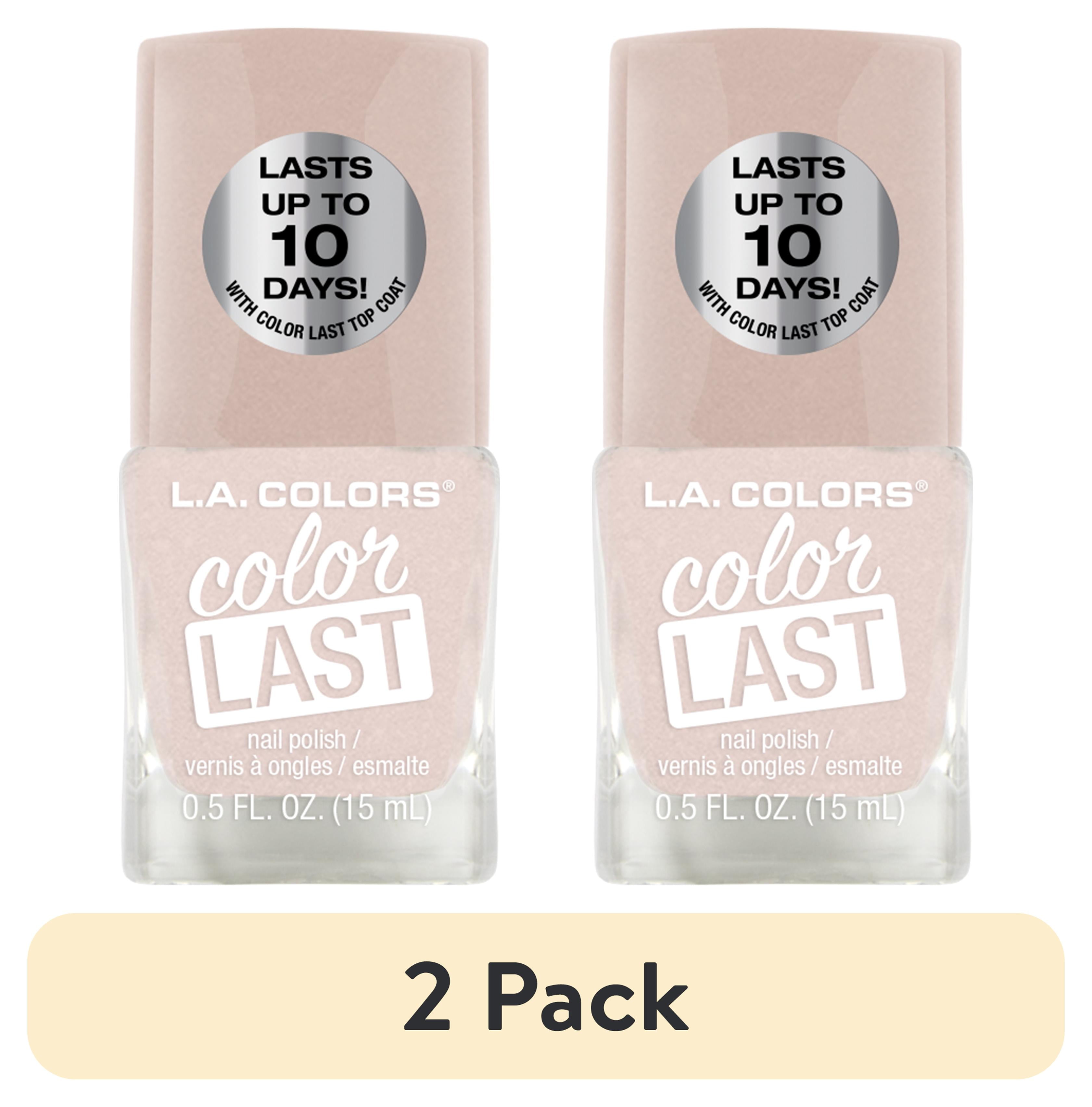 (2 pack) L.A. COLORS ColorLast Nail Polish, Vanilla Sugar, 0.50 fl oz