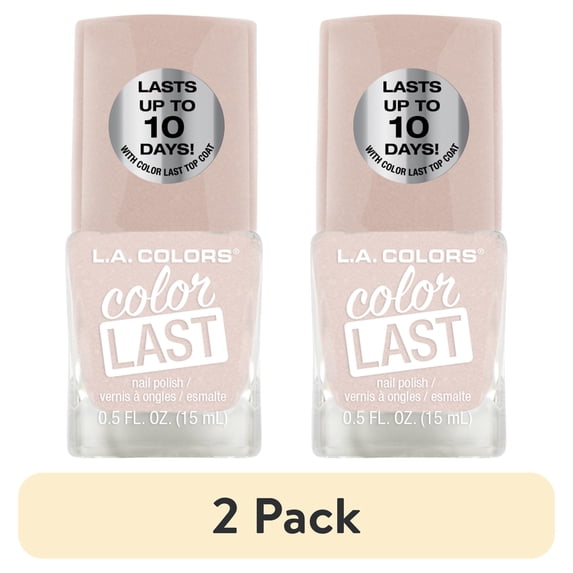 (2 pack) L.A. COLORS ColorLast Nail Polish, Vanilla Sugar, 0.50 fl oz