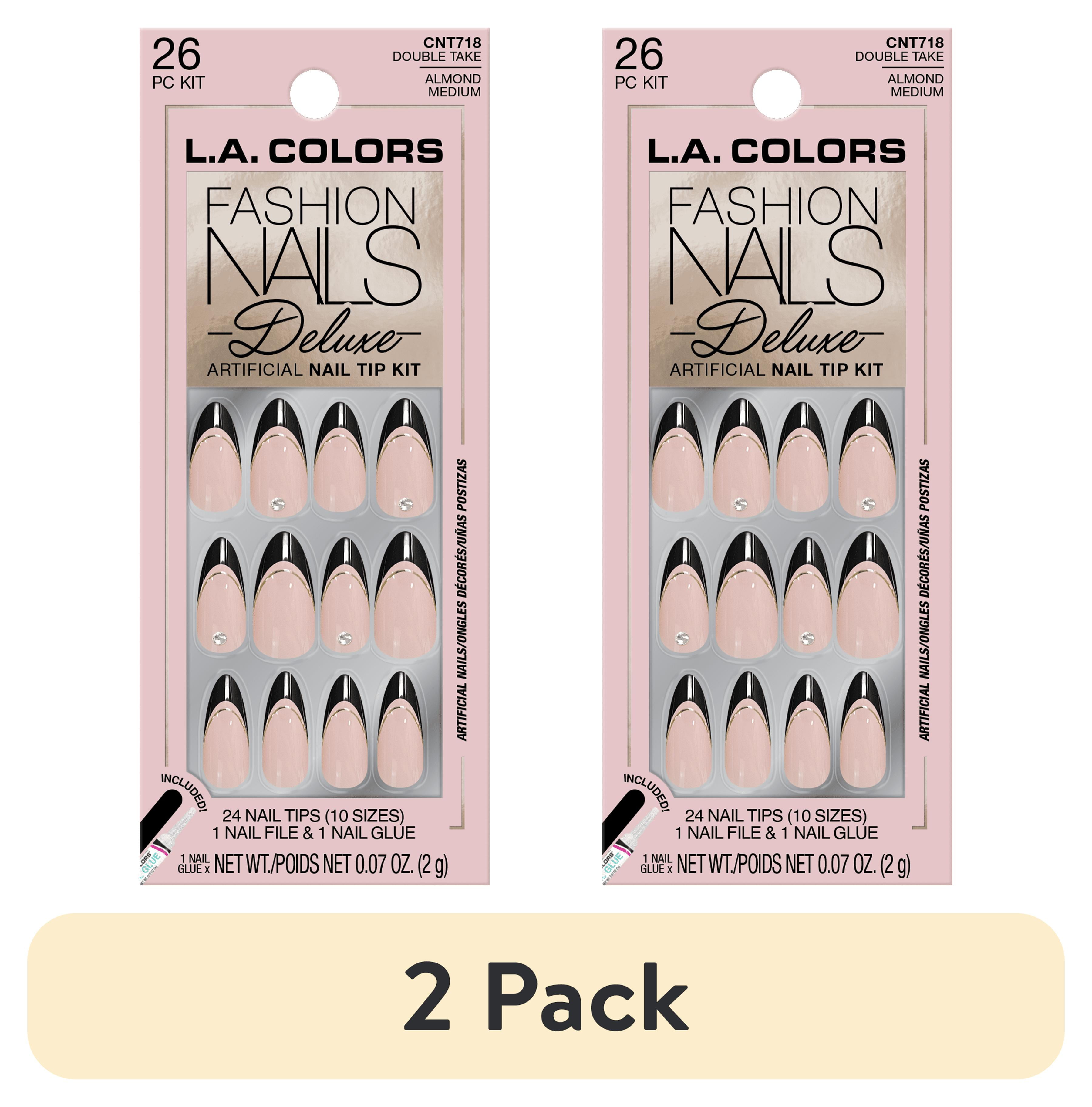 T*様 SAIVI Re'dule NAILS ACET PACK 2箱 2 pack) L.A. COLORS Deluxe Nail Tip, Double Take, 26 Piece