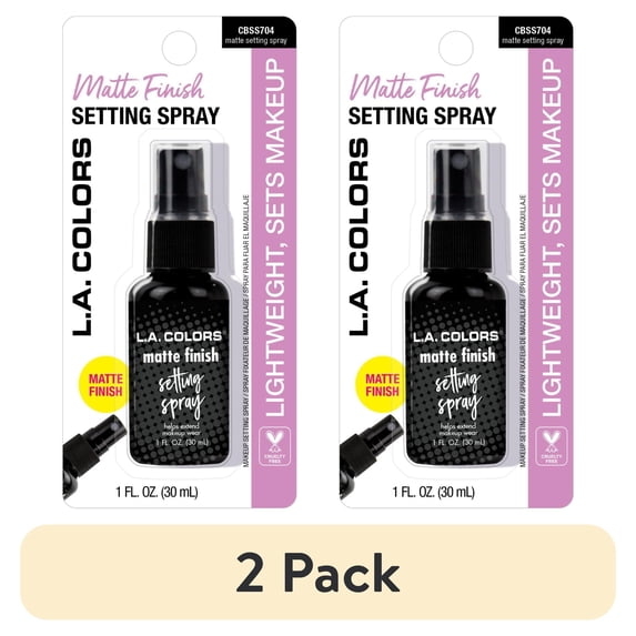 (2 pack) L.A. COLORS Lightweight & Non-sticky Mattifying Setting Spray, 1 fl oz