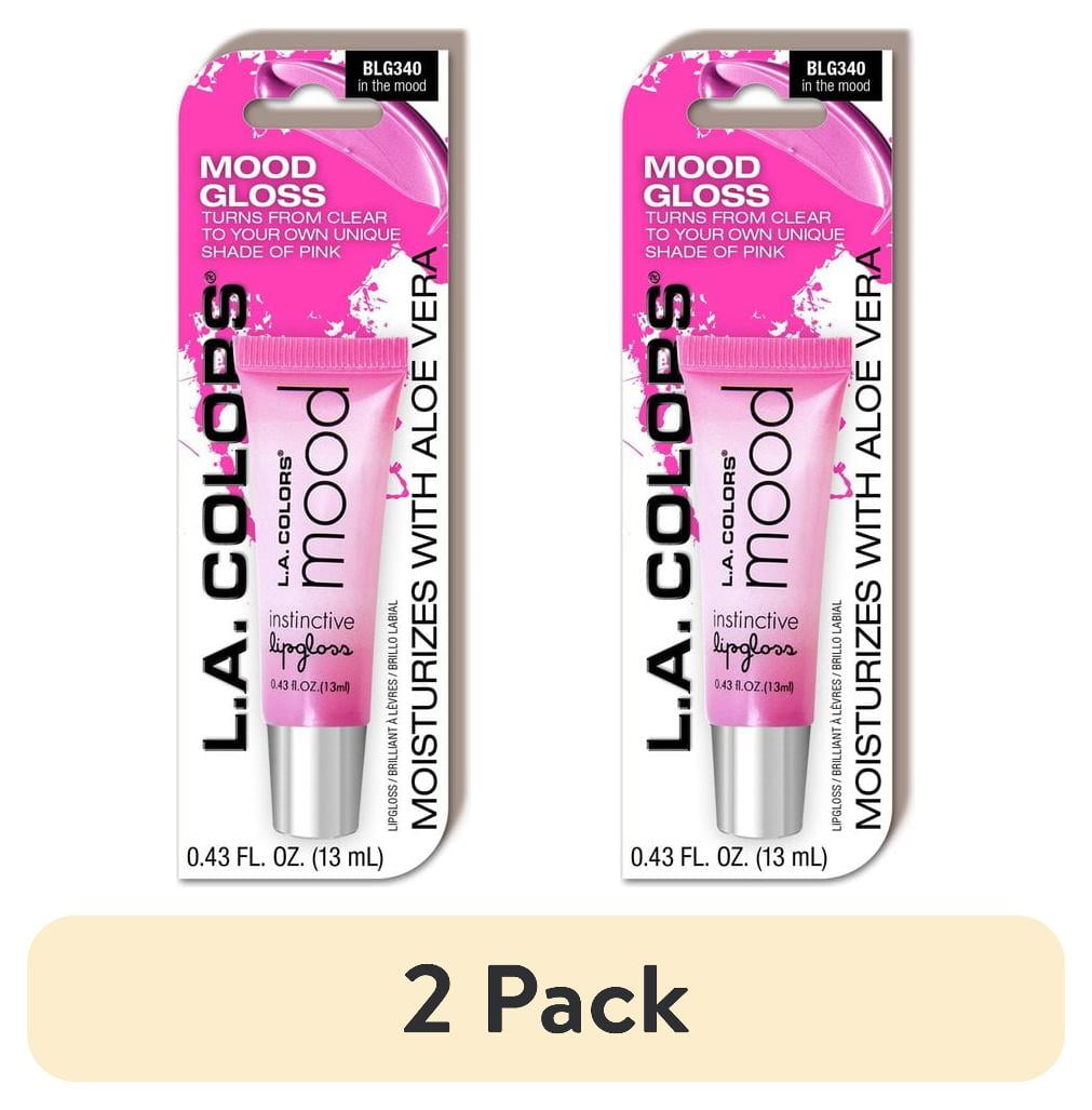 (2 pack) L.A. COLORS PH Reactive Moisturizing Lipgloss, Mood Gloss, 0.43 fl oz