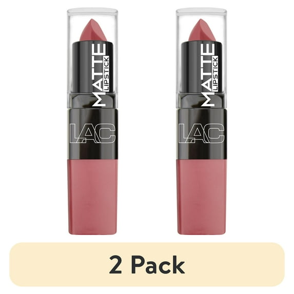 (2 pack) L.A. COLORS Long-Wearing Silky Matte Transfer-Proof Lipstick, Tender