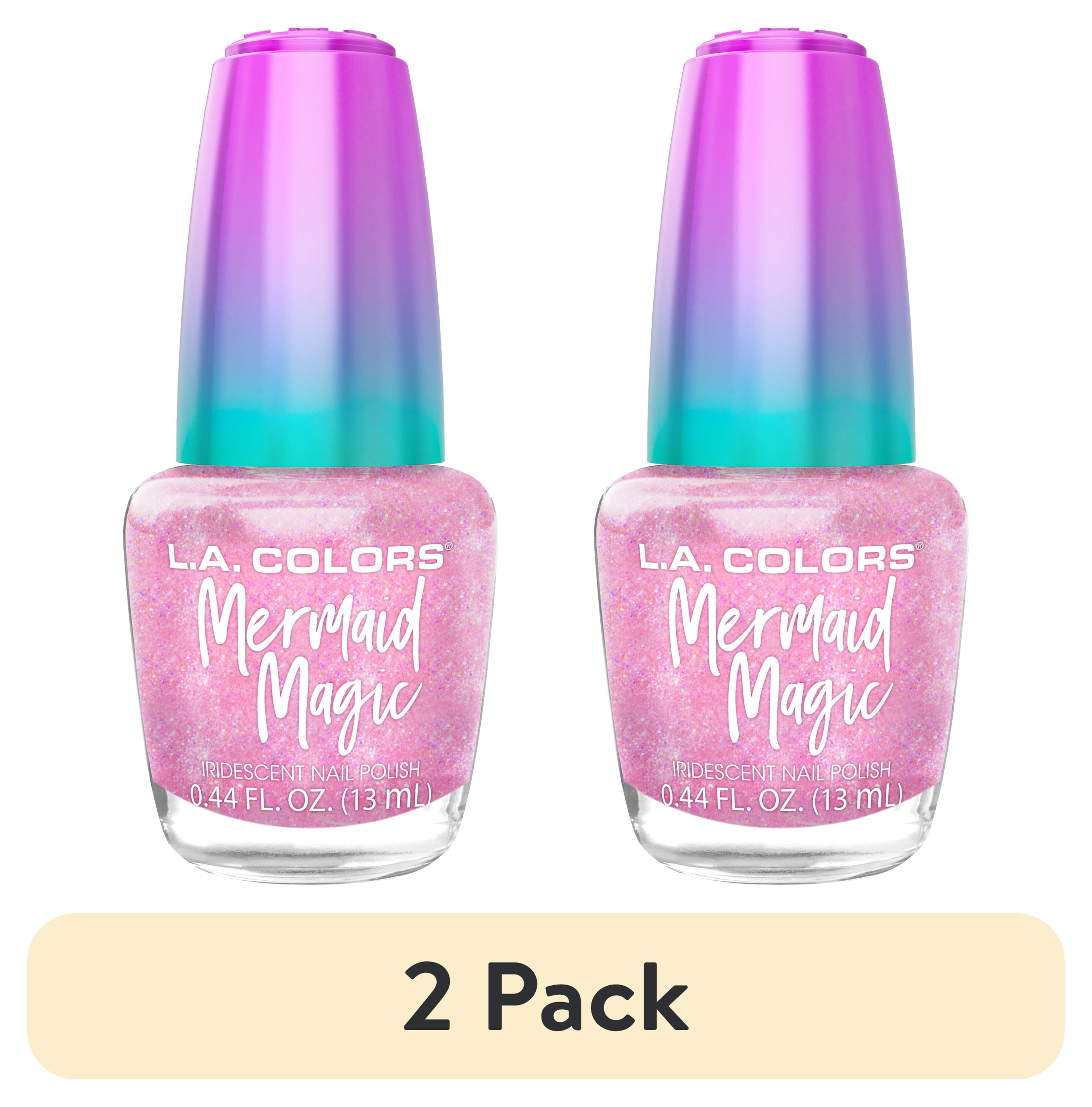 (2 pack) L.A. COLORS Mermaid Magic Nail Polish, Mermaid Kisses, 0.44 fl oz