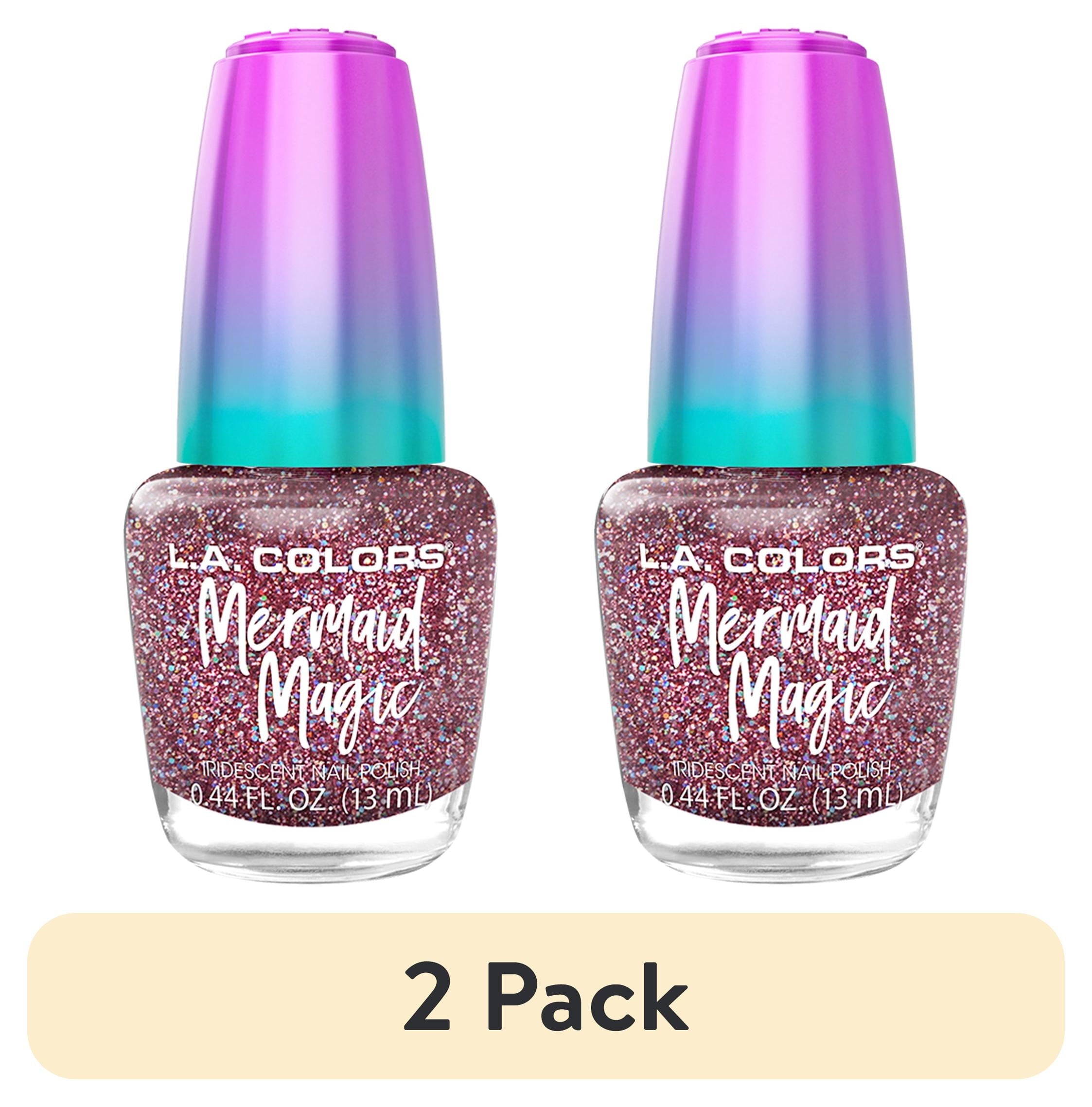 (2 pack) L.A. COLORS Mermaid Nail Polish, Hidden Treasure, 0.44 fl oz