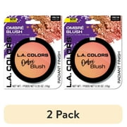 2 pack L.A. COLORS Ombre Radiance & Soft Glowing Powder Blush, Sunset, 0.35 oz