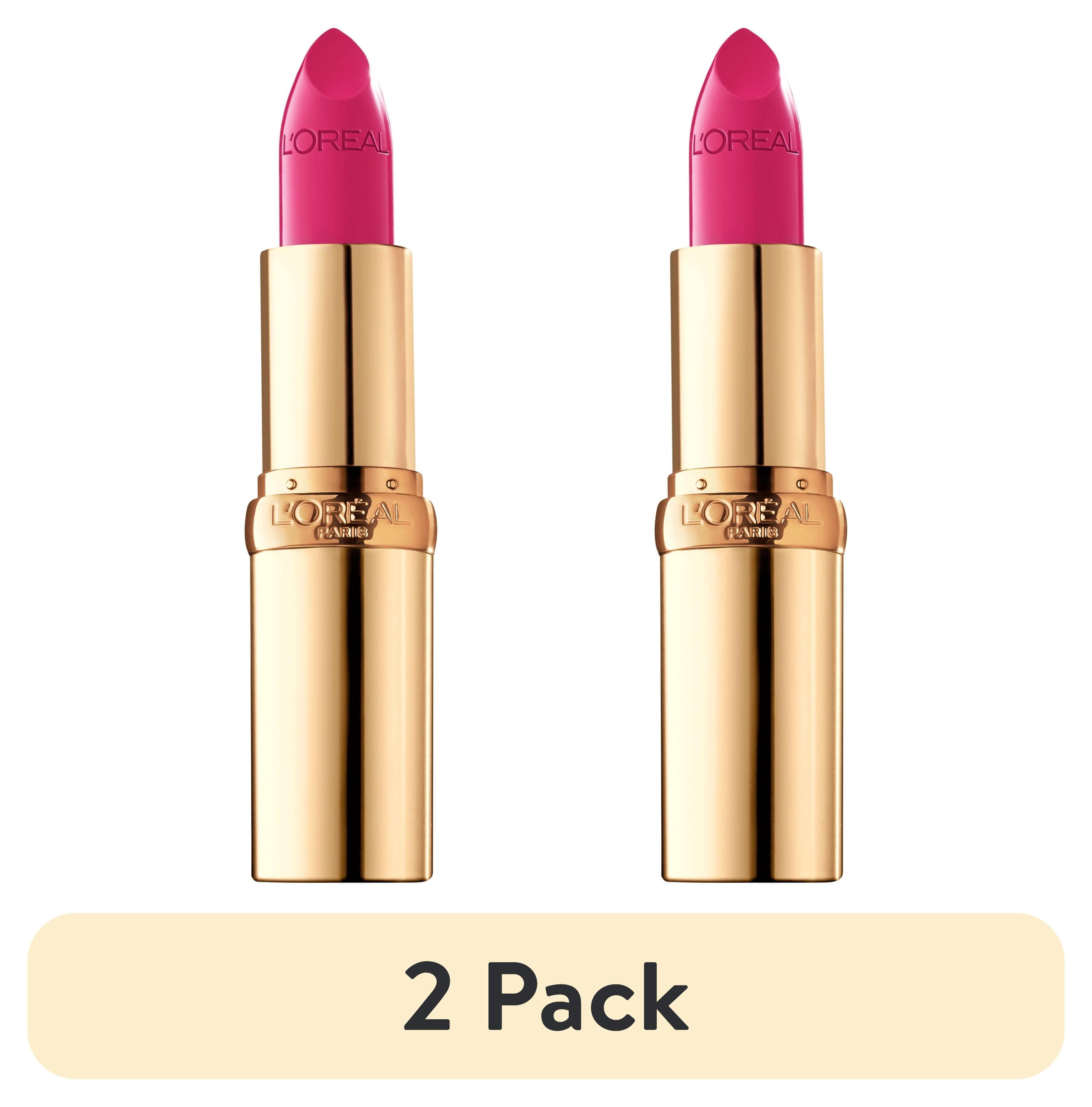 (2 pack) L'Oreal Paris Colour Riche Original Satin Lipstick for Moisturized Lips, 185 Miss Magenta