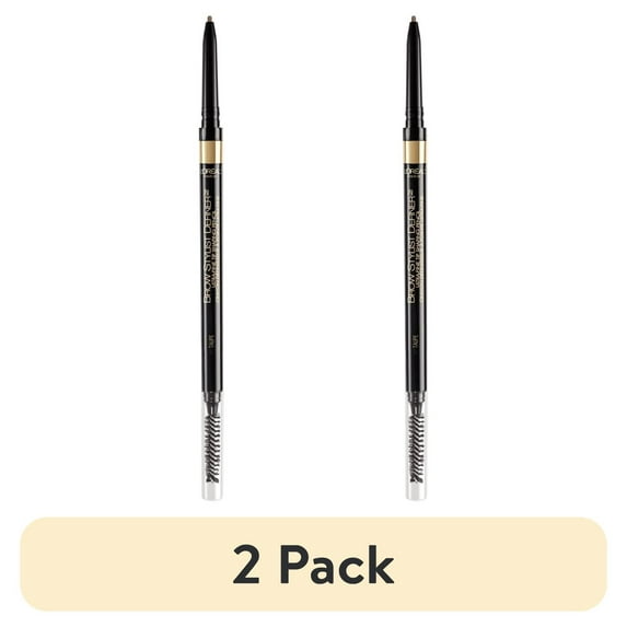 (2 pack) L'Oreal Paris Brow Stylist Definer Waterproof Eyebrow Mechanical Pencil, Taupe