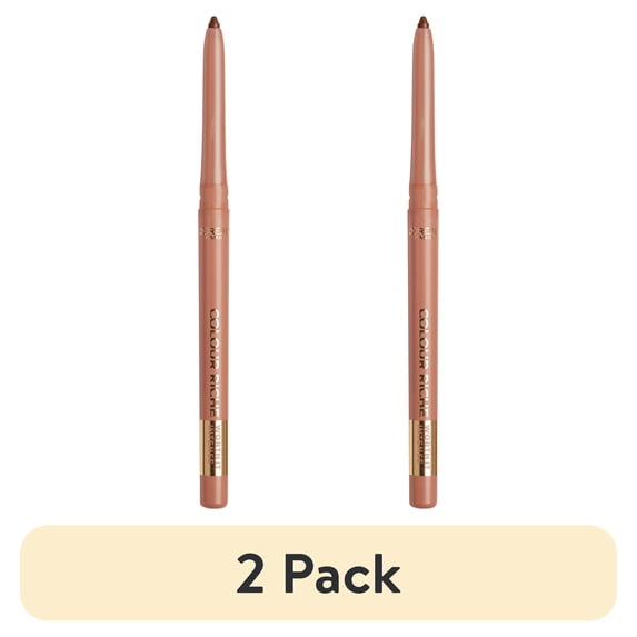 (2 pack) L'Oreal Paris Colour Riche Lip Liner Pencil with Omega 3 and Vitamin E, Worth It Intense, 0.01 oz