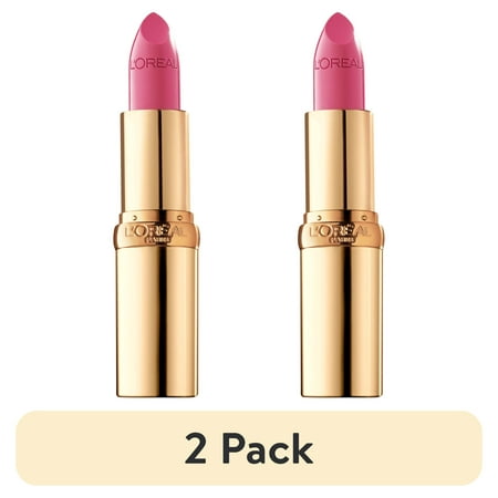 (2 pack) L'Oreal Paris Colour Riche Original Satin Lipstick for Moisturized Lips, 180 Pink Flamingo