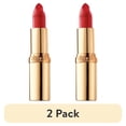 thumbnail interactive-video image 1 of (2 pack) L'Oreal Paris Colour Riche Original Satin Lipstick for Moisturized Lips, 350 British Red, 1 of 9