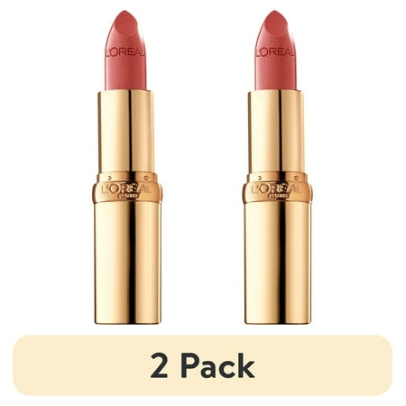 (2 pack) L'Oreal Paris Colour Riche Original Satin Lipstick for Moisturized Lips, 444 Tropical Coral