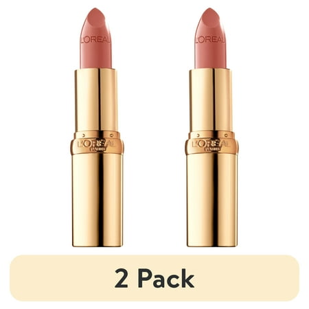 (2 pack) L'Oreal Paris Colour Riche Original Satin Lipstick for Moisturized Lips, 843 Toasted Almond
