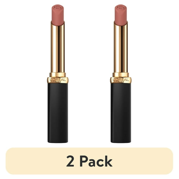 (2 pack) L'Oreal Paris Colour Riche Smudgeproof Intense Volume Matte Lipstick, 108 Le Nude Rebellious