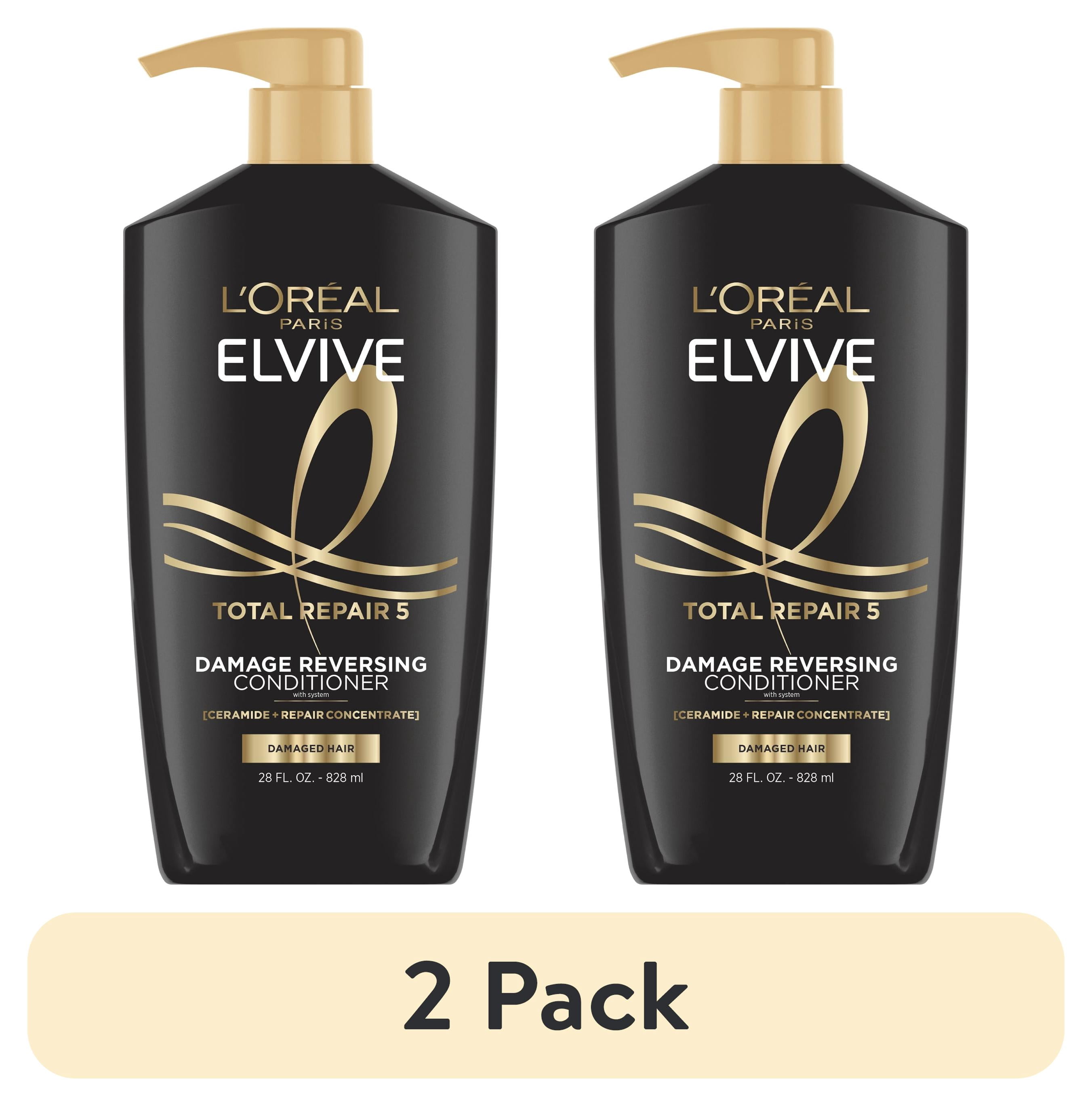 (2 pack) L'Oreal Paris Elvive Total Repair 5 Ceramide Hair Conditioner for Damaged Hair, 28 fl oz