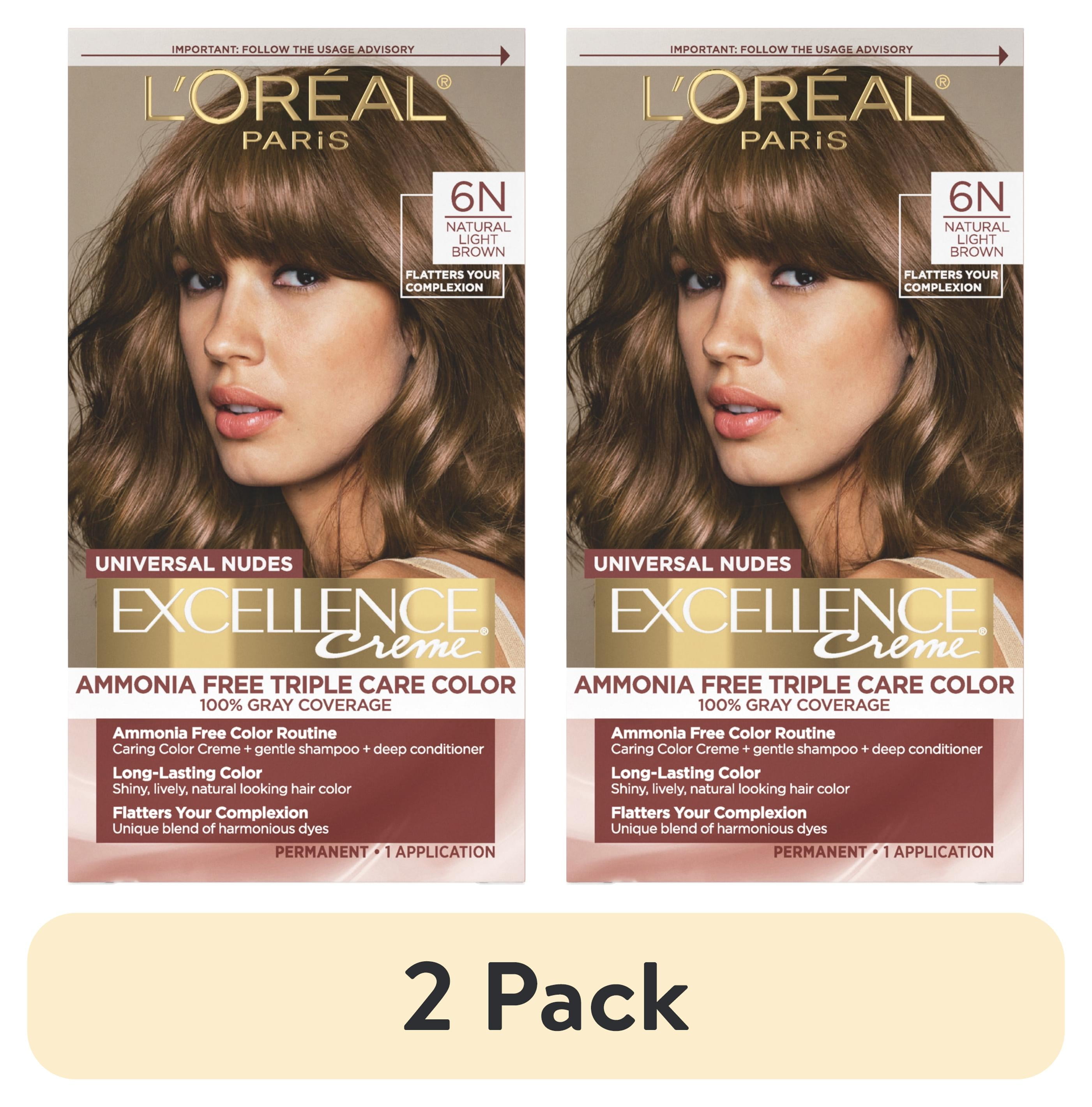 2 pack) L'Oreal Paris Excellence Universal Nudes Permanent Hair