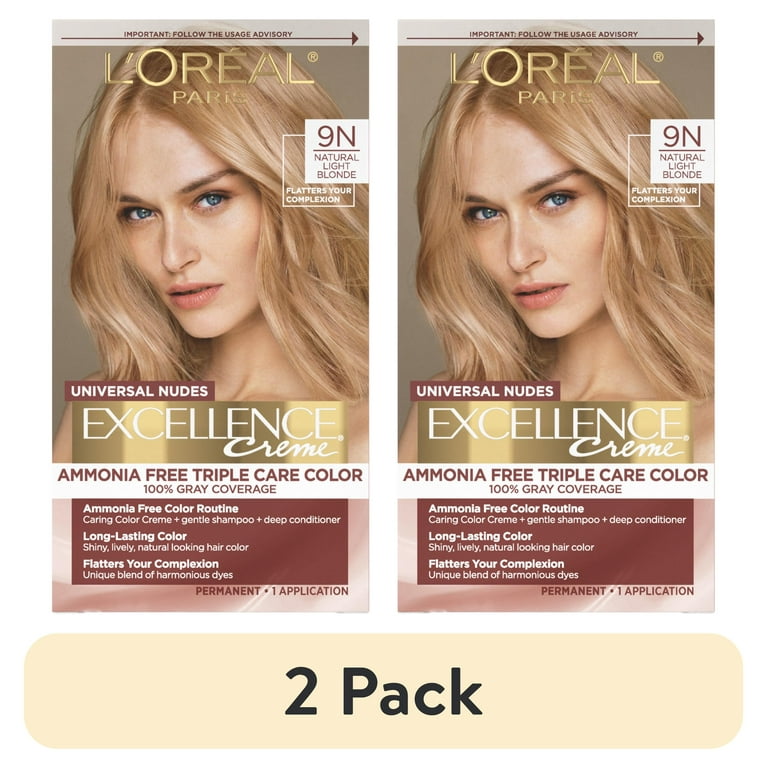 2 pack) L'Oreal Paris Excellence Universal Nudes Permanent Hair