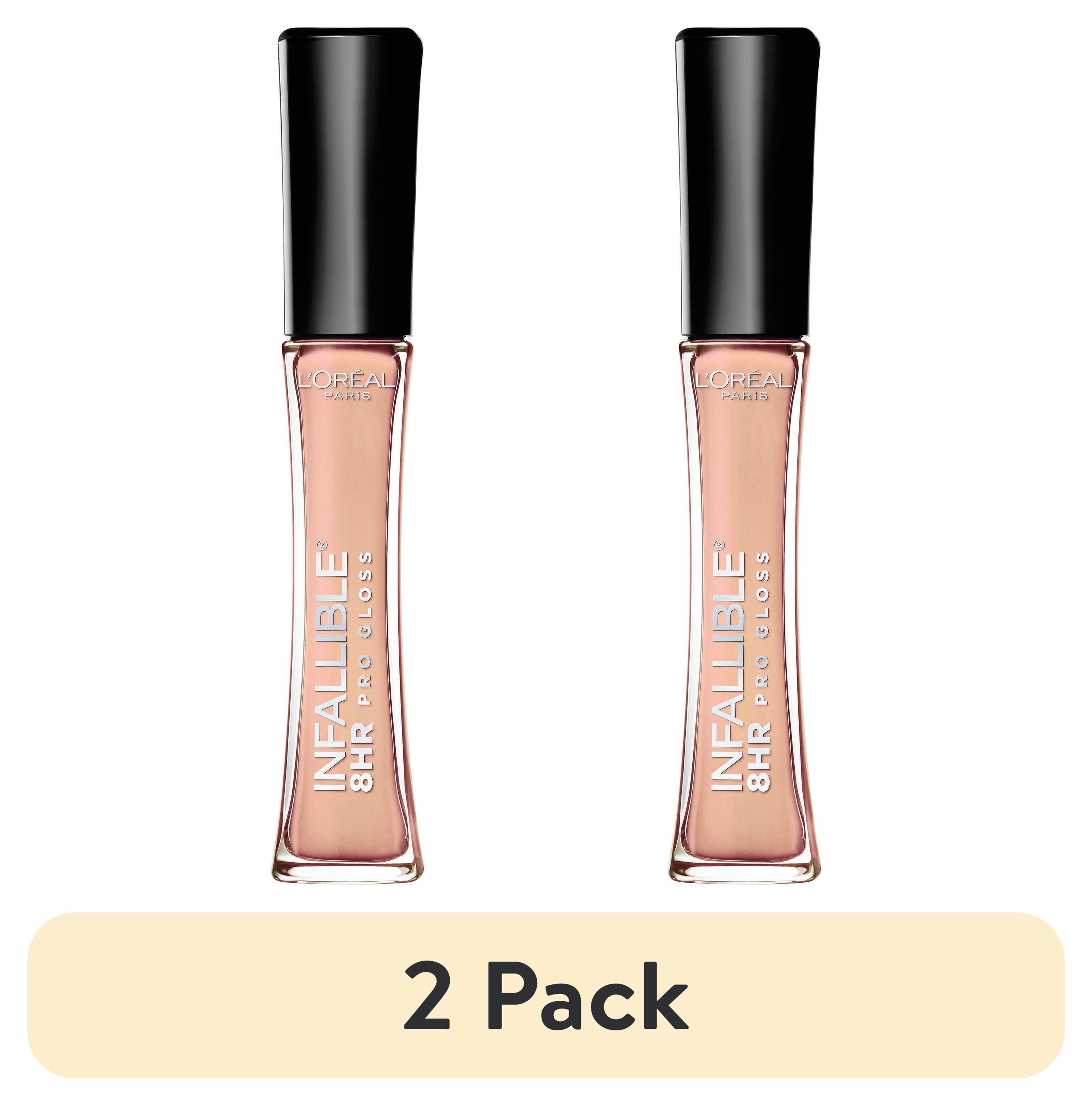 (2 pack) L'Oreal Paris Infallible 8 Hour Pro Hydrating Lip Gloss, 105 Petal