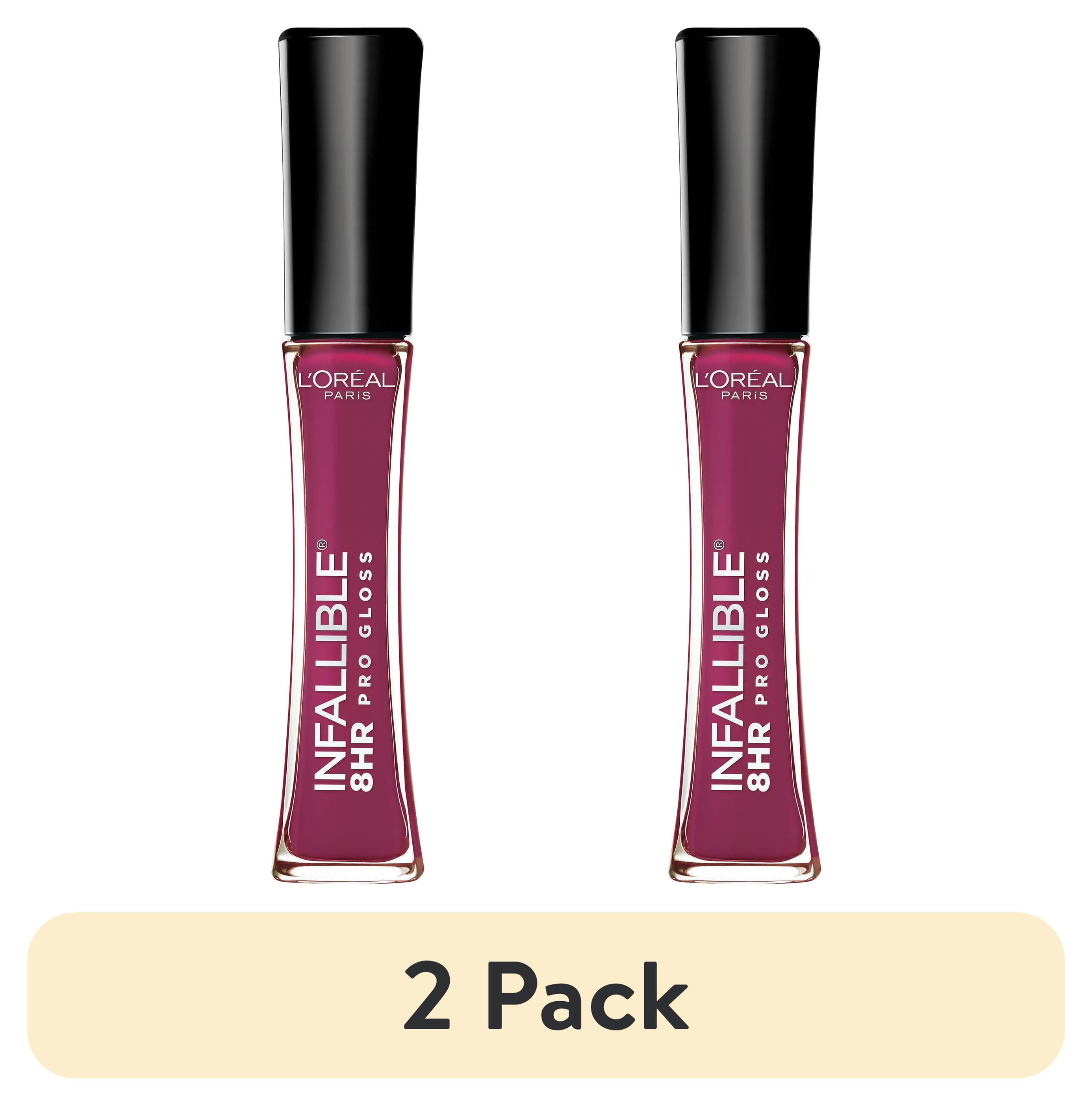 (2 pack) L'Oreal Paris Infallible 8 Hour Pro Hydrating Lip Gloss, Undeniable Mauve
