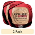 thumbnail image 1 of (2 pack) L'Oreal Paris Infallible Fresh Wear 24 Hr Powder Foundation Makeup, 245 Radiant Honey, 0.31 oz, 1 of 15