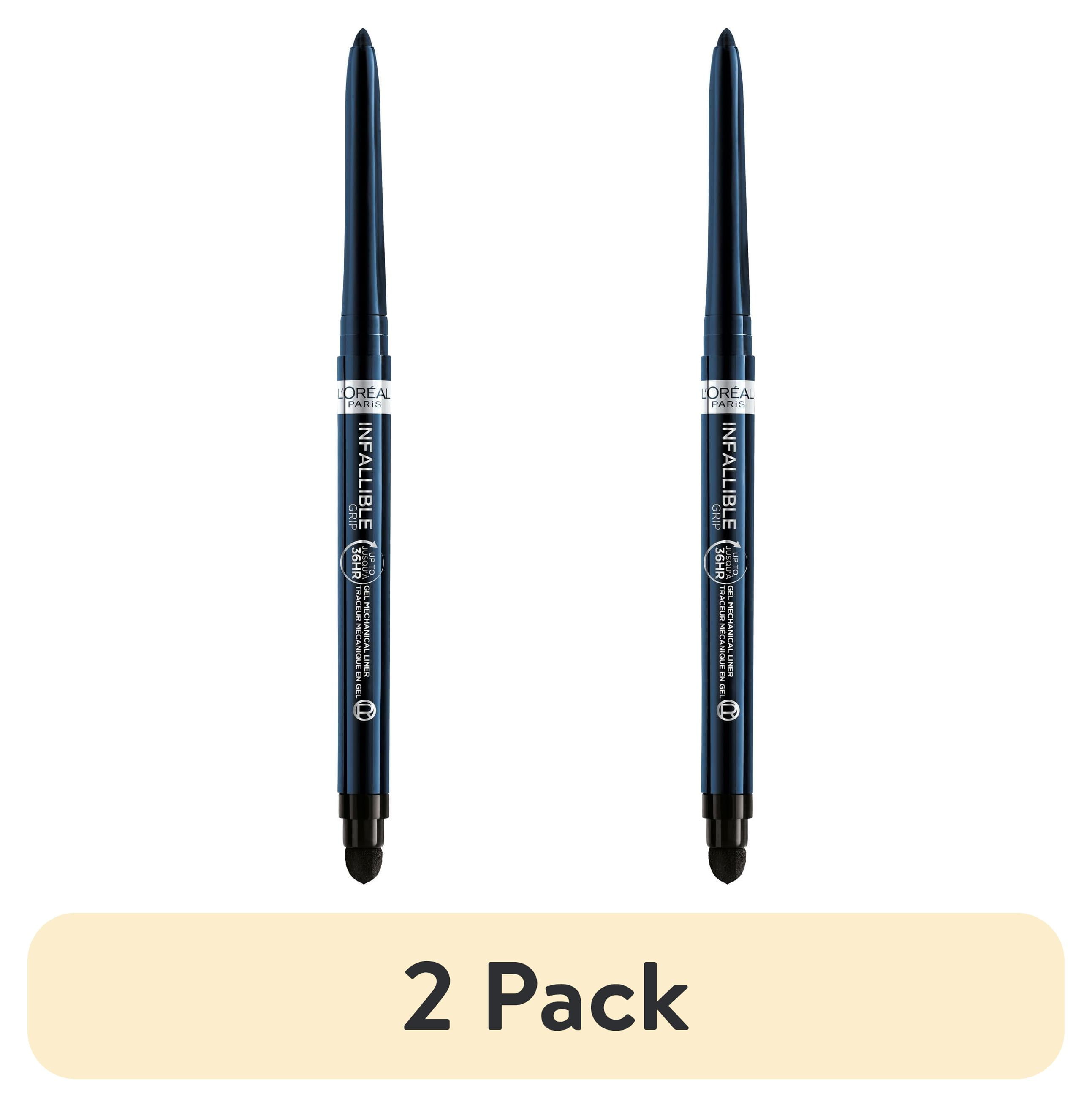 (2 pack) L'Oreal Paris Infallible Grip Mechanical Gel Eyeliner Pencil, Blue Jersey, Waterproof, Smudge-Proof, 0.01 oz