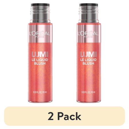 (2 pack) L'Oreal Paris Lumi Le Liquid Blush, Glowy Gold Pink, 0.33 fl oz