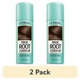 thumbnail image 1 of (2 pack) L'Oreal Paris Magic Root Cover Up Gray Concealer Spray, Medium Brown, Aerosol, 2 oz, 1 of 11