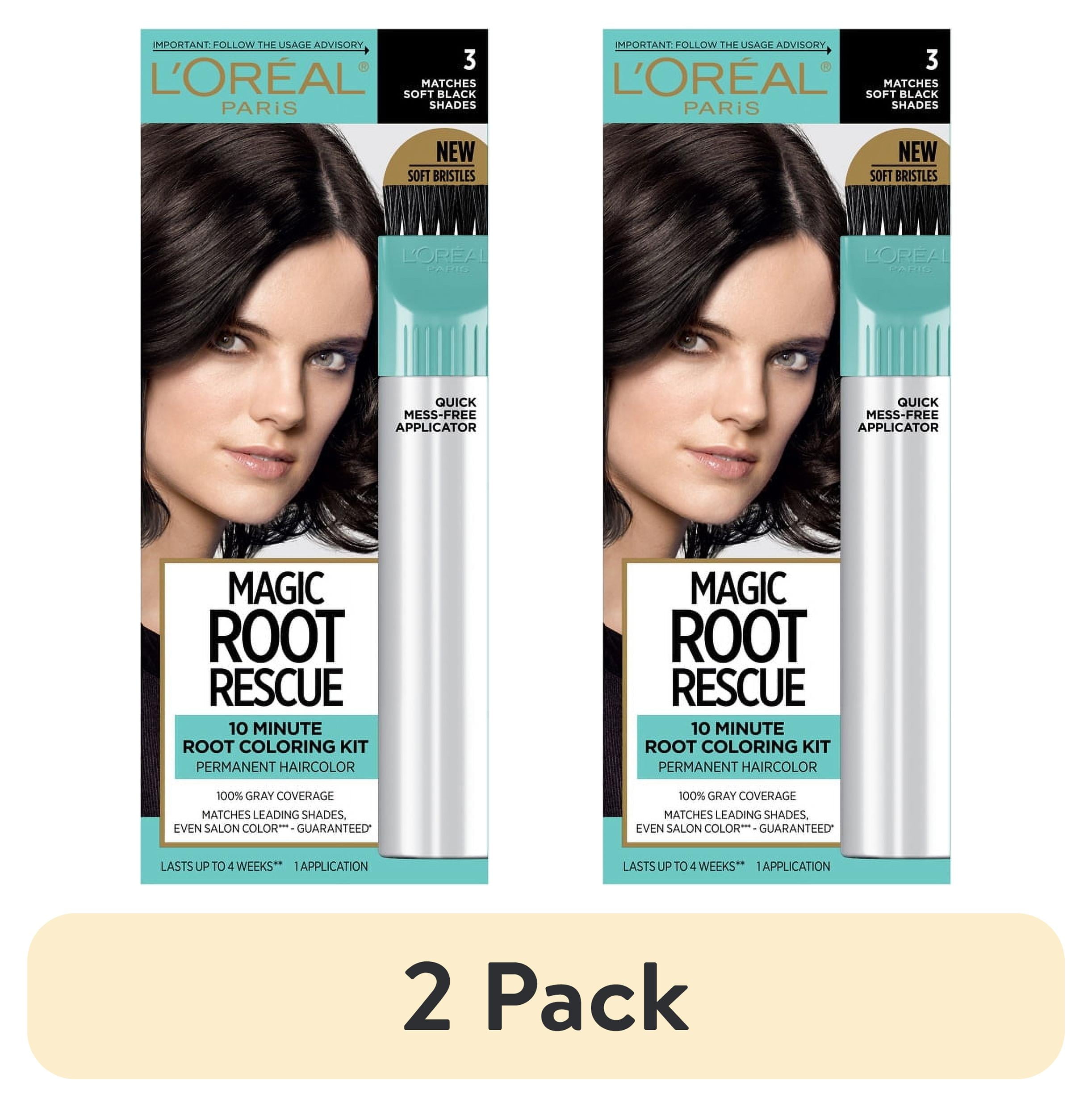 (2 pack) L'Oreal Paris Magic Root Rescue Permanent Hair Coloring, 3 ...