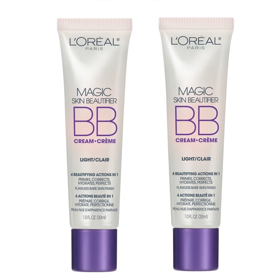 (2 pack) L'Oreal Paris Magic Skin Beautifier BB Cream, Light, 1 fl. oz.
