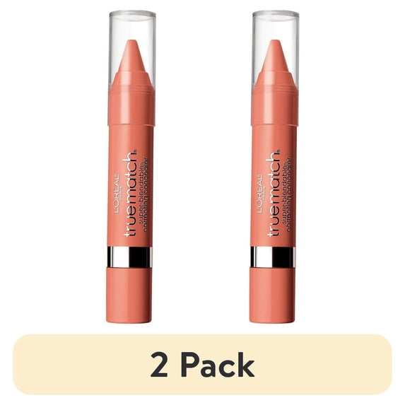 (2 pack) L'Oreal Paris True Match Correcting Crayon Concealer, Orange, 0.1 fl oz