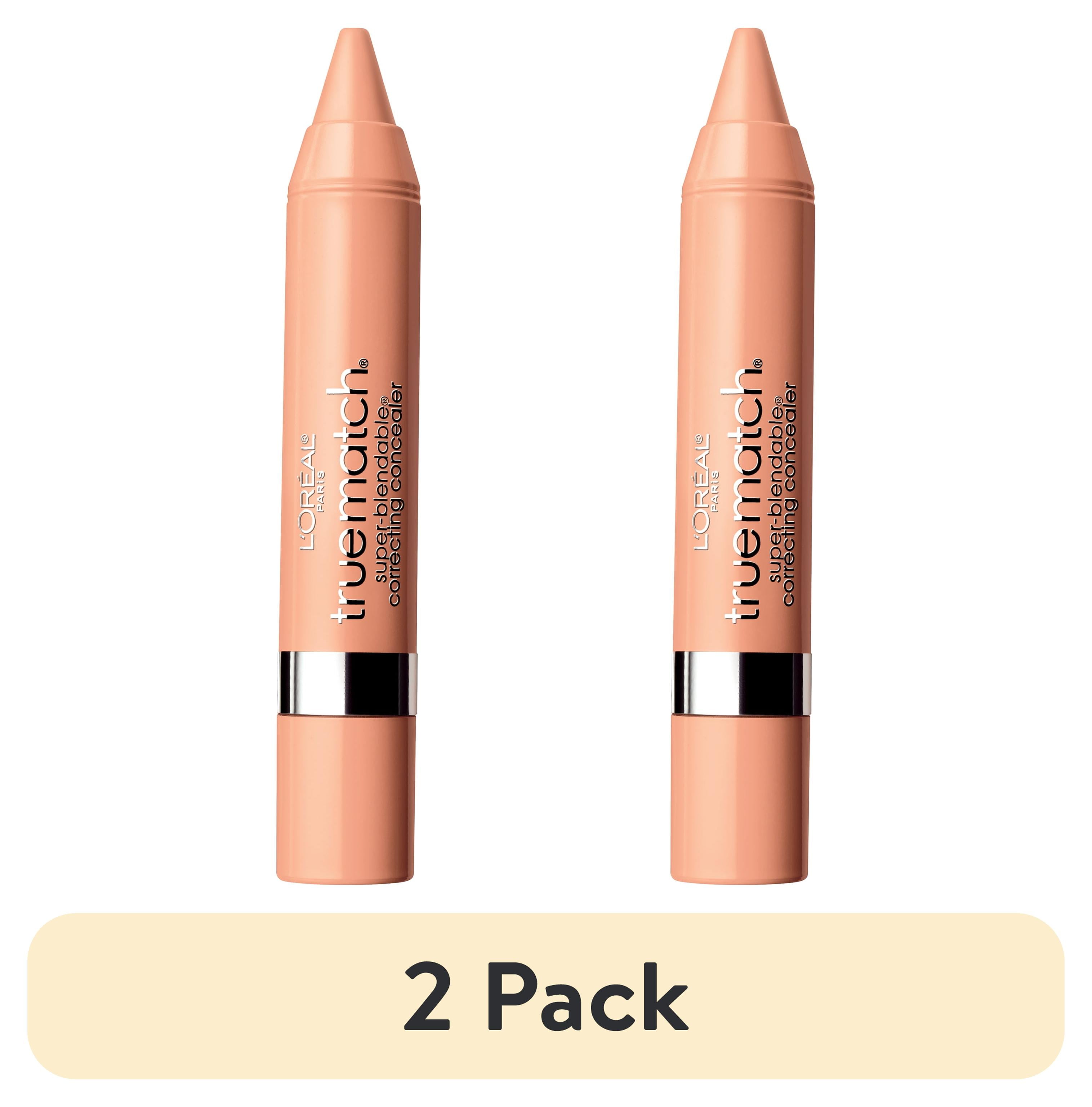 (2 pack) L'Oreal Paris True Match Correcting Crayon Concealer, Peach, 0.1 fl oz