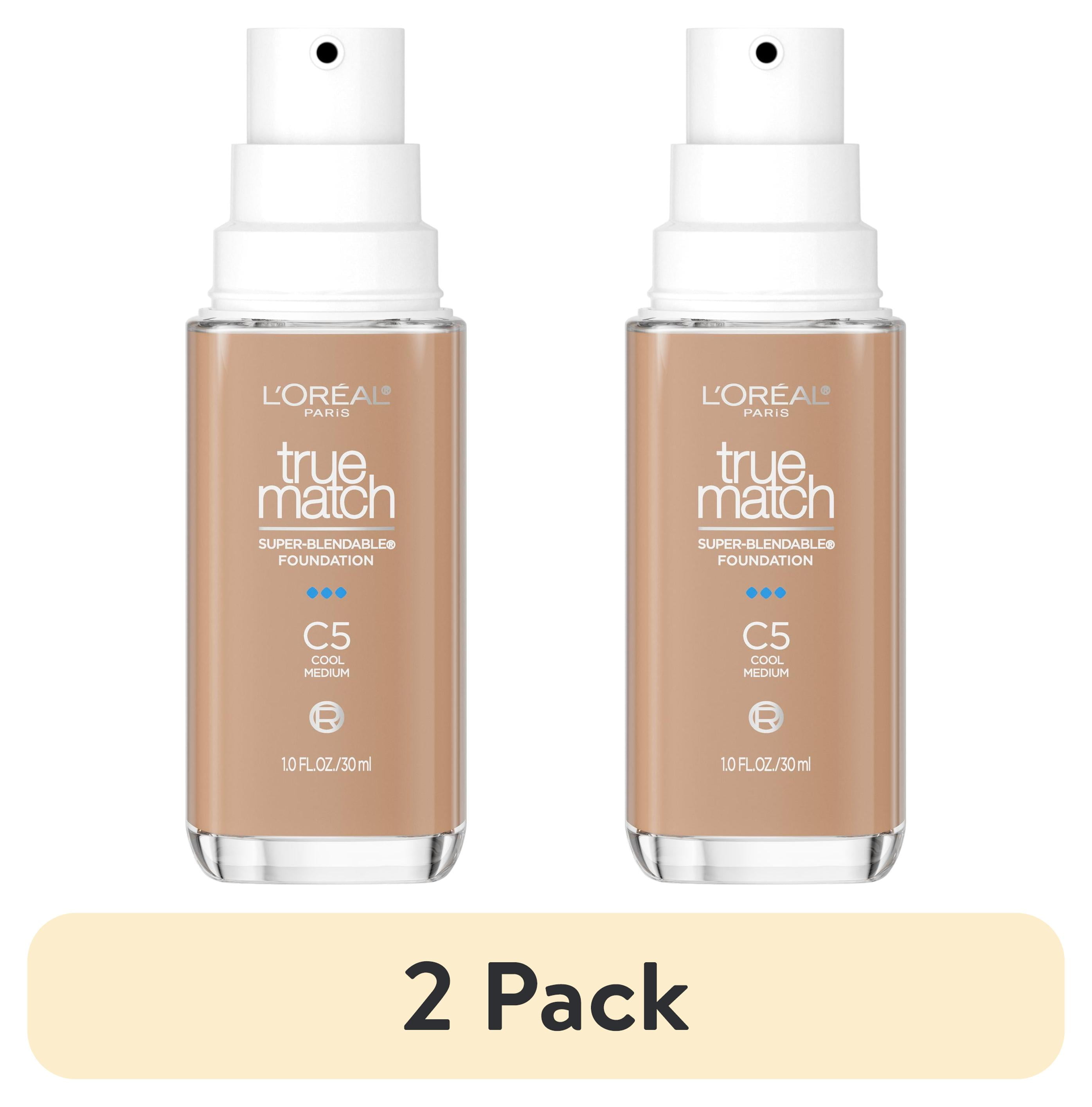 (2 pack) L'Oreal Paris True Match Cream Foundation Makeup, C5 Cool Medium, 1 fl oz