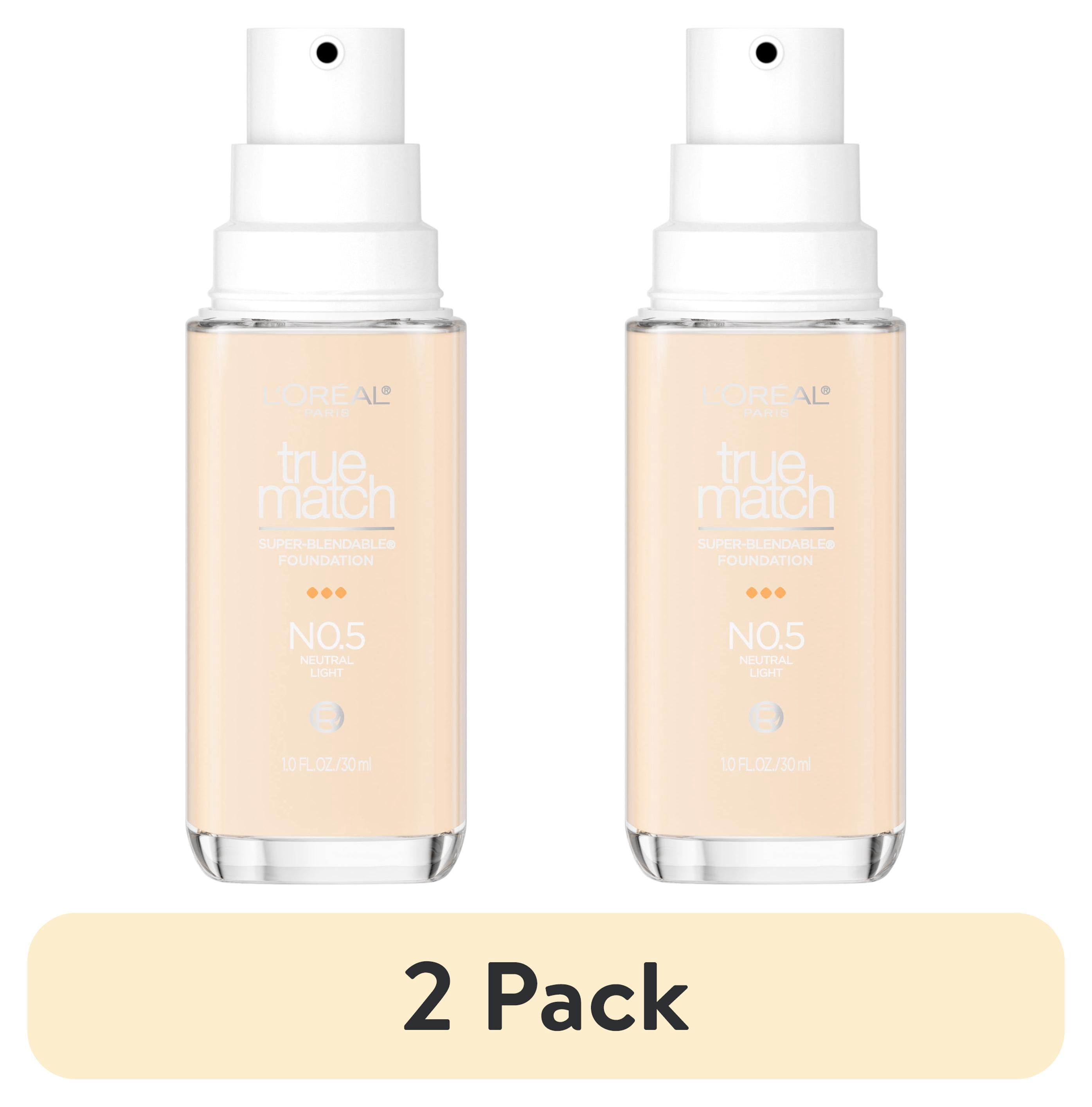 (2 pack) L'Oreal Paris True Match Cream Foundation Makeup, N0.5 Neutral Light, 1 fl oz
