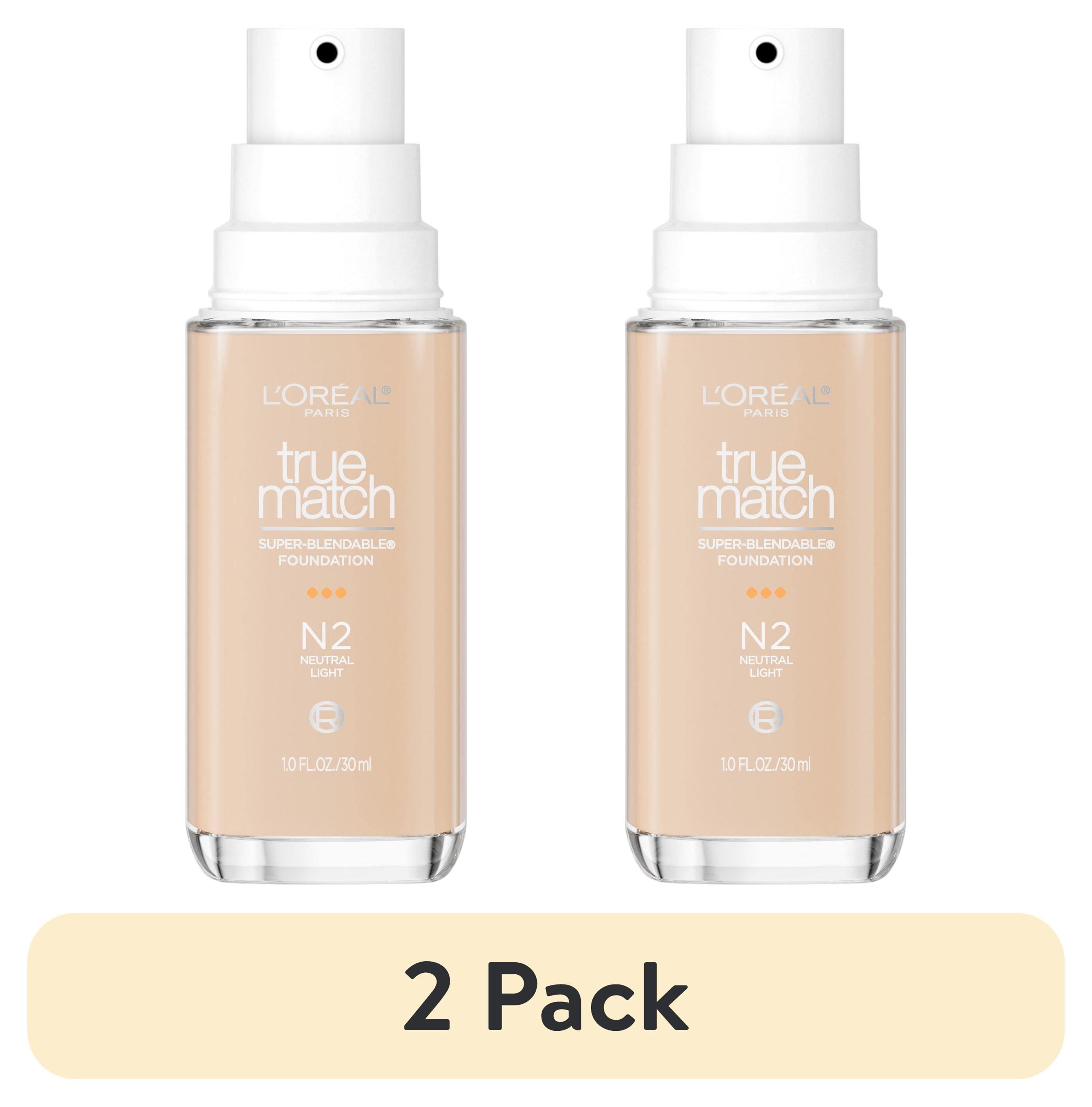 (2 pack) L'Oreal Paris True Match Cream Foundation Makeup, N2 Neutral Light, 1 fl oz