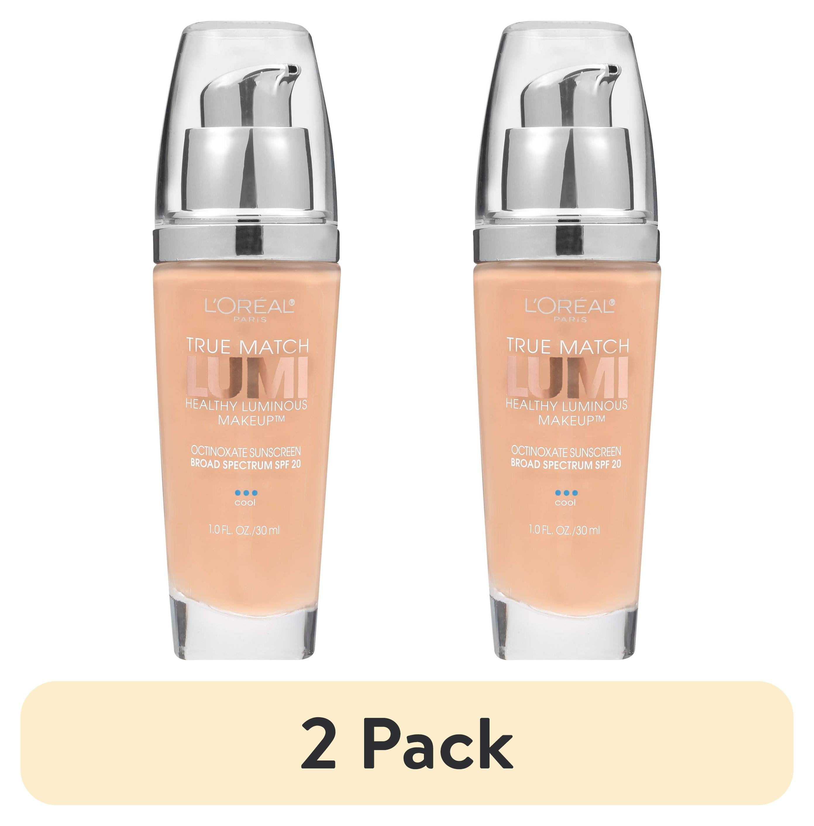 (2 pack) L'Oreal Paris True Match Lumi SPF 20 Liquid Foundation Makeup, C5 Classic Beige, 1 fl oz