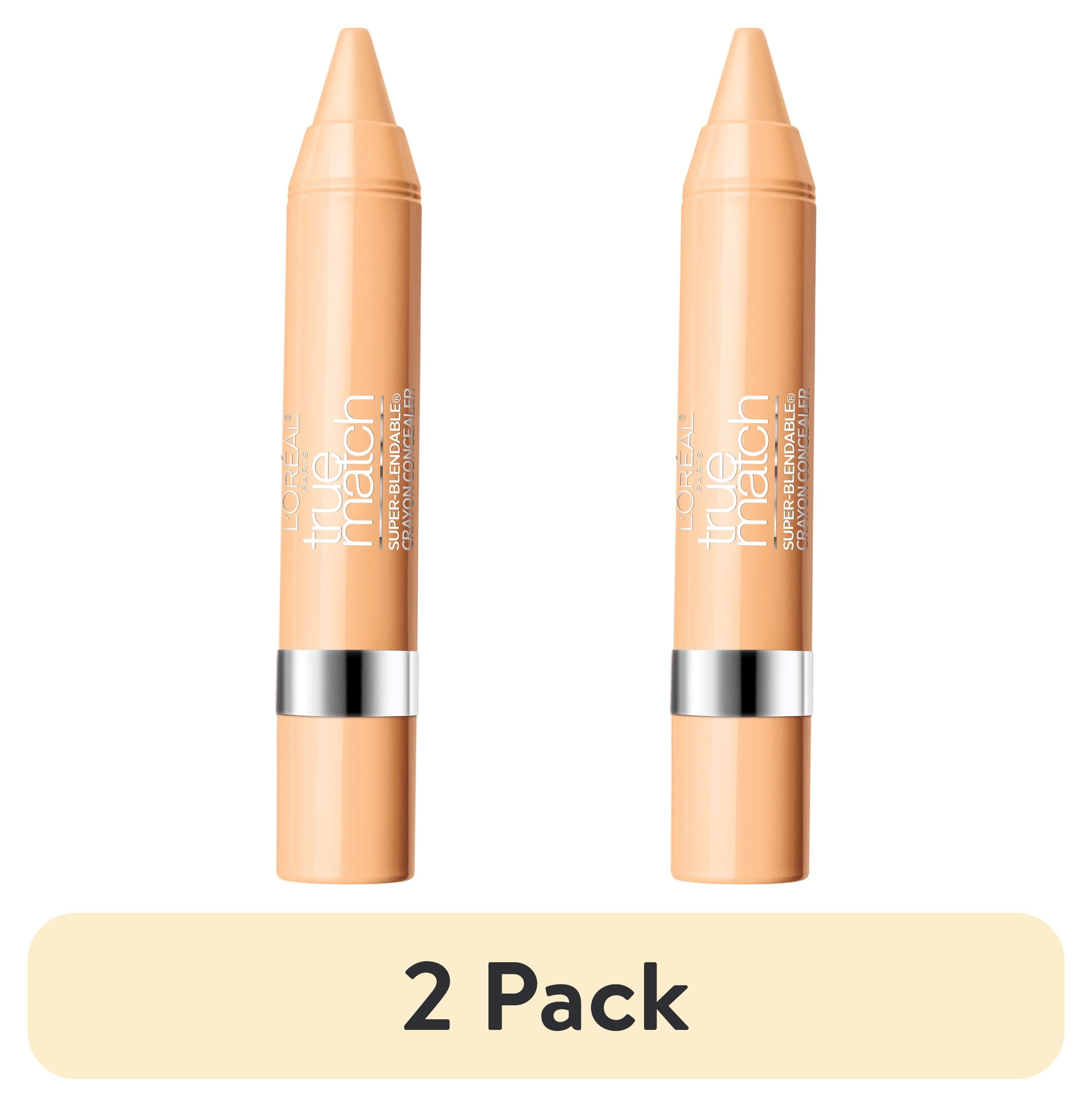 (2 pack) L'Oreal Paris True Match Super-Blendable Crayon Concealer, W1-2-3, Fair/Light Warm, 0.1 oz